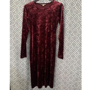 Michael Kors Bodycon Velvet Midi Dress